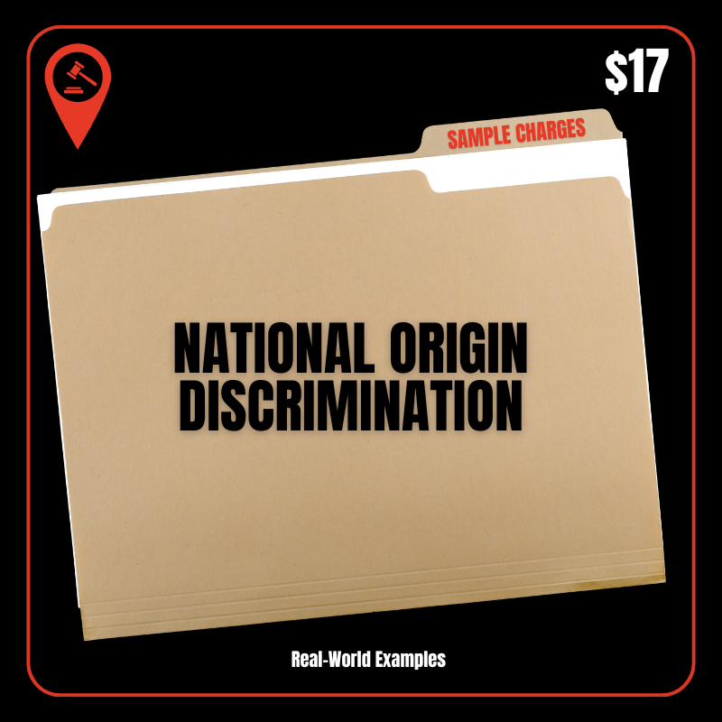 Sample Charge - National Origin